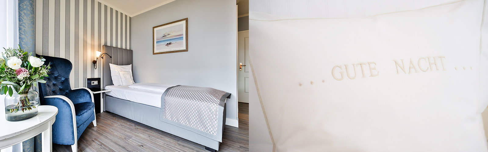 Einzelzimmer im Sylthotel Raffelhüschen