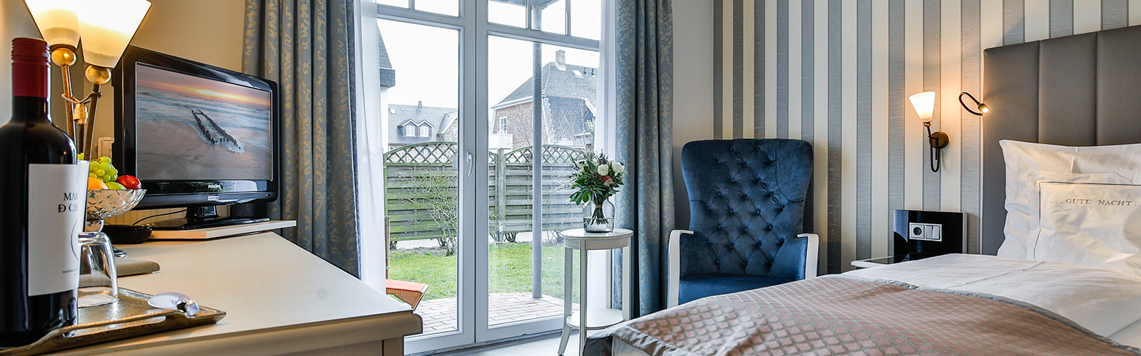 Einzelzimmer im Sylthotel Raffelhüschen