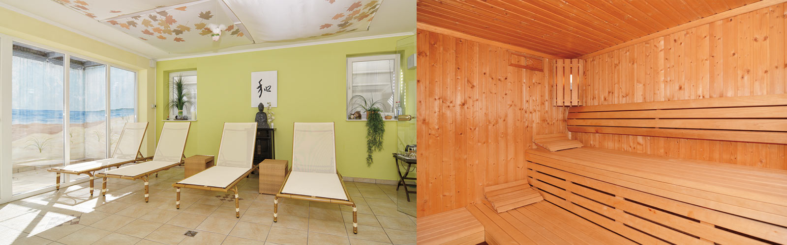 Wellnessbereich und Sauna im Sylthotel Raffelhüschen